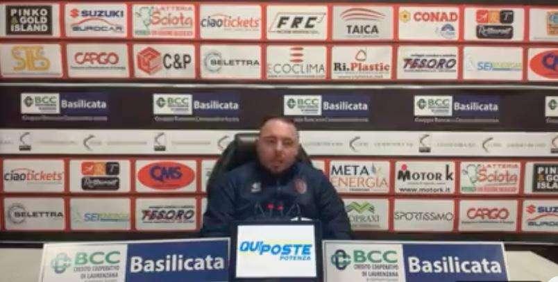 Potenza, mister Volini si "accontenta": "Credo che la partita che abbiamo fatto è stata la partita giusta da fare"