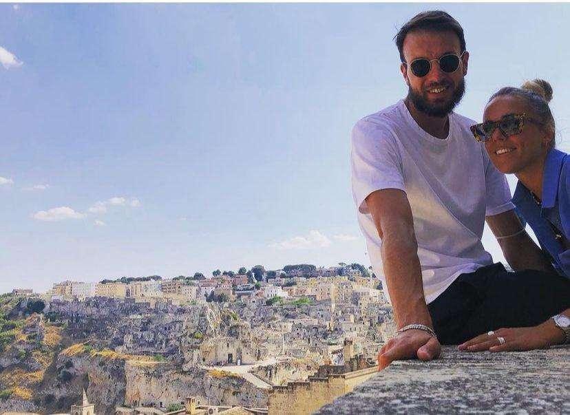 L'attaccante del Potenza Romero in visita a Matera