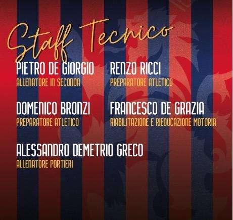 Ufficiale, ecco lo staff tecnico del Potenza 