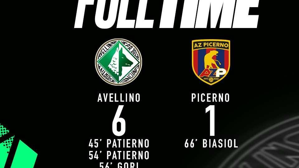 L'Avellino rifila sei goal al più brutto Picerno della stagione