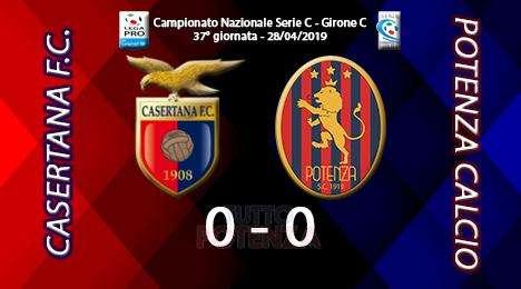 Casertana-Potenza 0-0, il tabellino del match