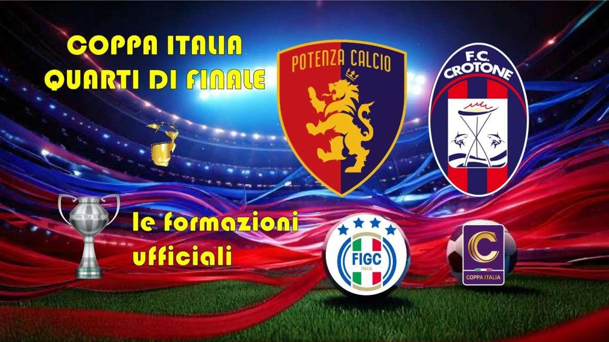 POTENZA-CROTONE, le formazioni ufficiali