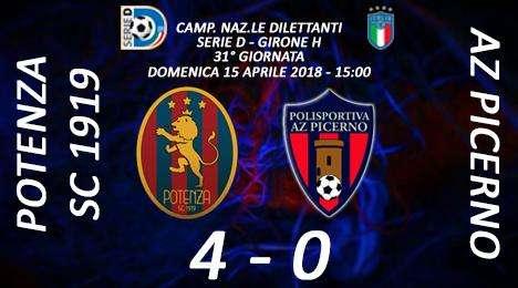 Potenza-Picerno: 4-0... il tabellino del match