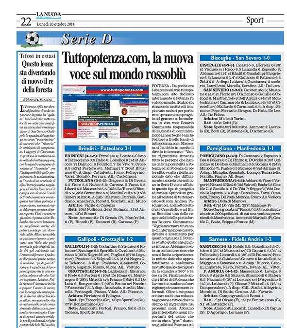 L'articolo de La Nuova del Sud