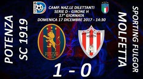 Potenza-Sporting Fulgor: 1-0... il tabellino del match