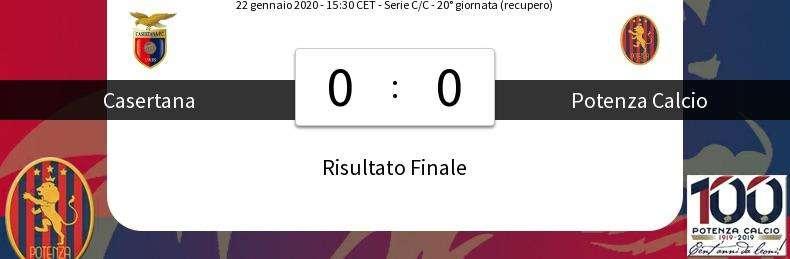 Casertana-Potenza, un pari senza emozioni