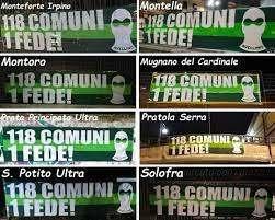 Bella iniziativa della Curva Sud dell'Avellino,"118 Comuni…una sola fede”