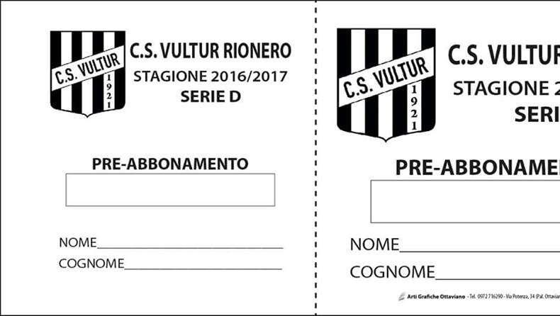 Parte la campagna abbonamenti della Vultur Rionero...