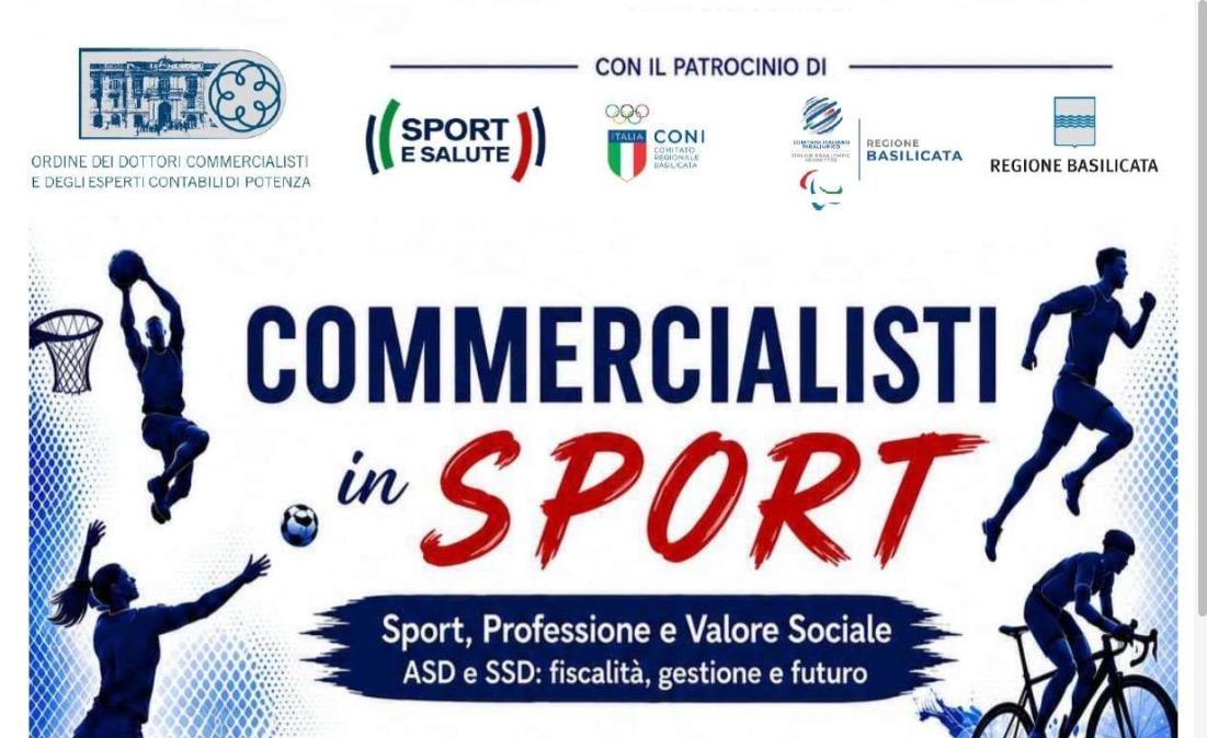 Commercialisti in Sport: a Potenza il confronto tra professioni, istituzioni e sistema sportivo