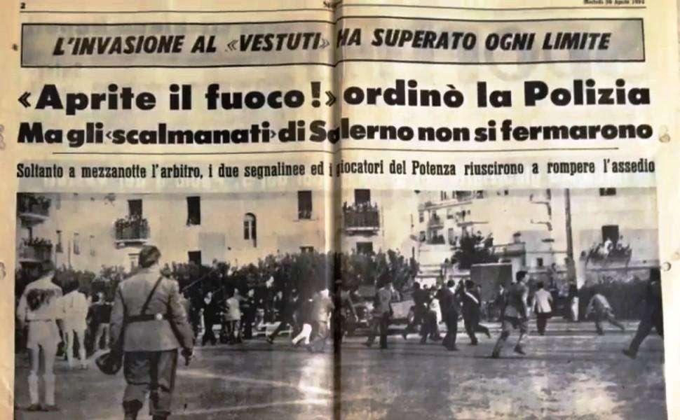Il 28 aprile del 1963 il Potenza capolista sfidò la Salernitana al Vestuti ma fu tragedia.