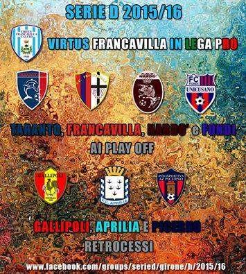 I verdetti della serie D girone H...