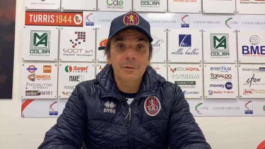 Turris-Potenza 0-2, Capuano "Al di là del risultato, sapevo che avremmo disputato una bella partita"