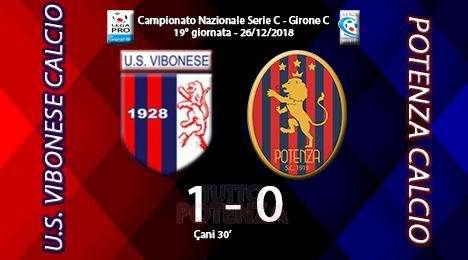 Vibonese-Potenza: 1-0, il tabellino del match