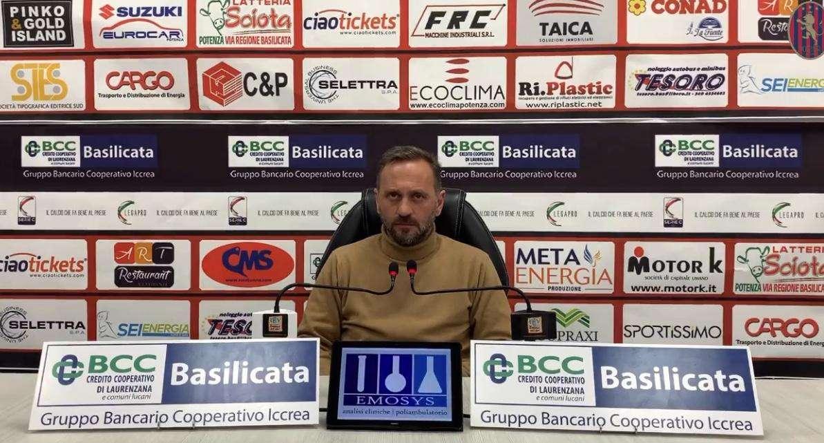 Potenza - Vibonese, mister Gallo: "E' importante l'atteggiamento, i ragazzi sanno quello che voglio"