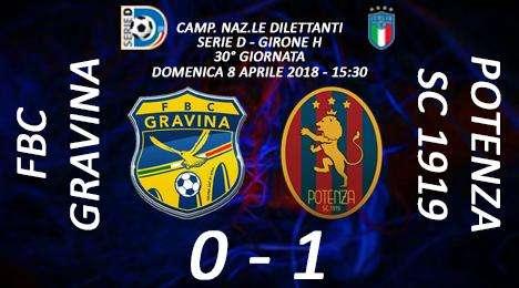 Gravina-Potenza 0-1: il tabellino del match