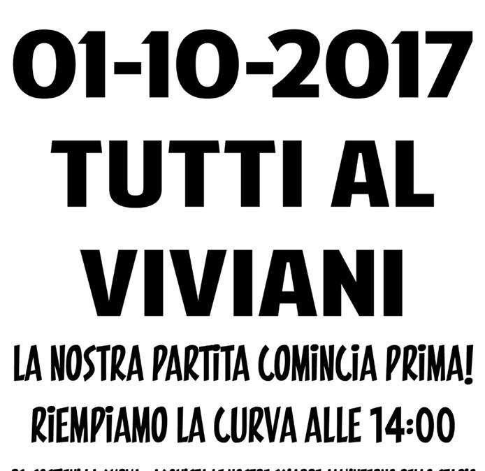 "Tutti al Viviani... Riempiamola"!