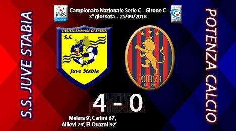Juve Stabia-Potenza: 4-0. Il tabellino del match
