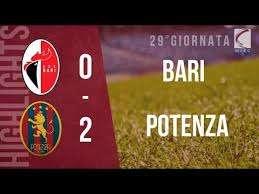 Il Potenza corsaro a Bari per la prima volta, rotti 55 anni d’imbattibilità