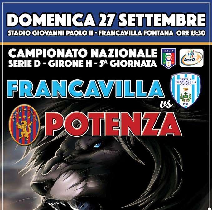 Virtus Francavilla-Potenza ecco i prezzi dei tagliandi.