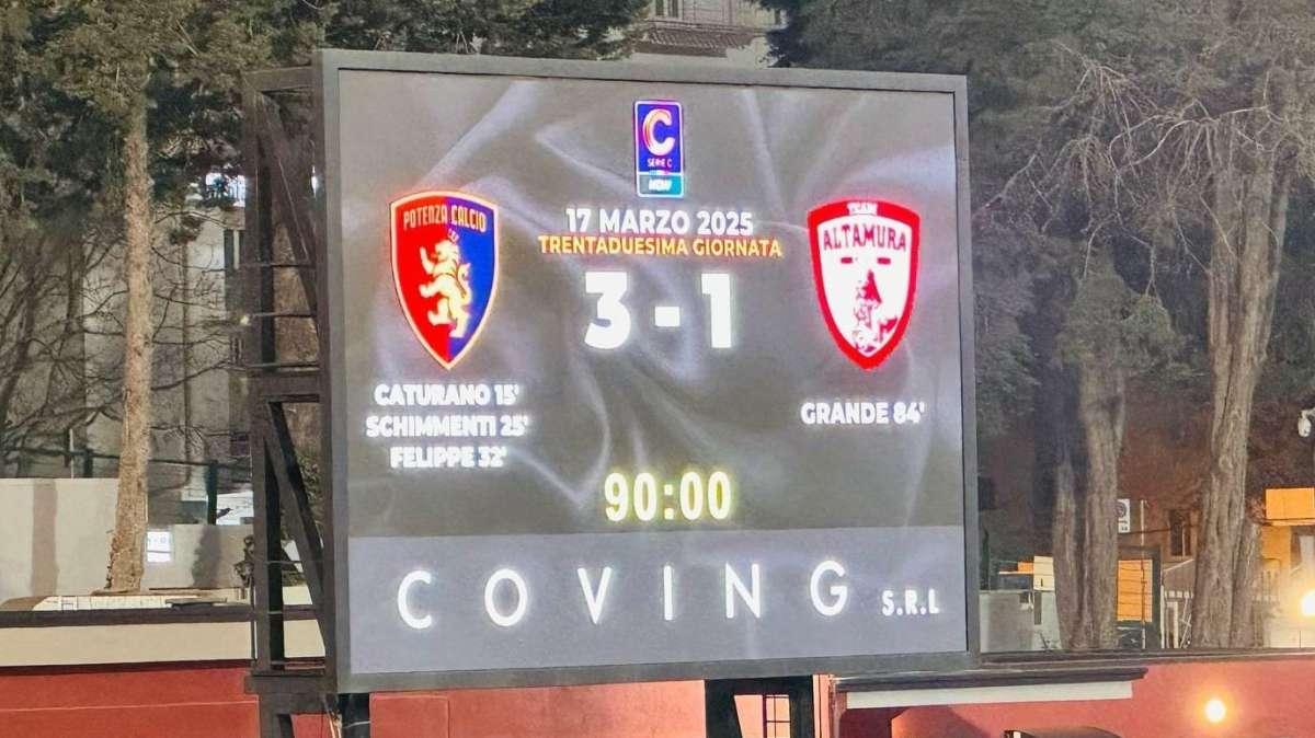 Potenza-Team Altamura 3-1: video, gol e highlights