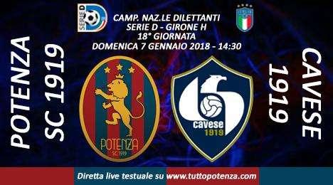 Live TTP Potenza-Cavese: 2-2 (finale)