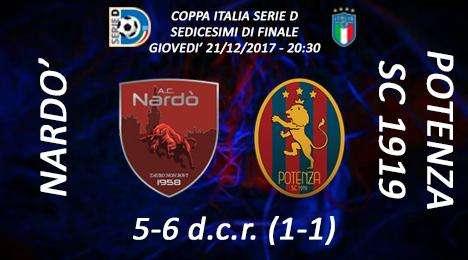 Nardò-Potenza: 5-6 d.c.r. ... il tabellino del match