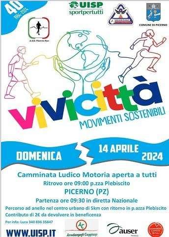 Domenica a Picerno sarà di nuovo tempo di "Vivicittà"