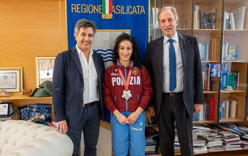Il presidente della Regione Vito Bardi ha incontrato oggi la campionessa lucana Terryana D’Onofrio