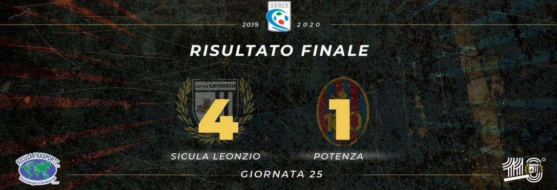 Sicula Leonzio-Potenza 4-1, il tabellino