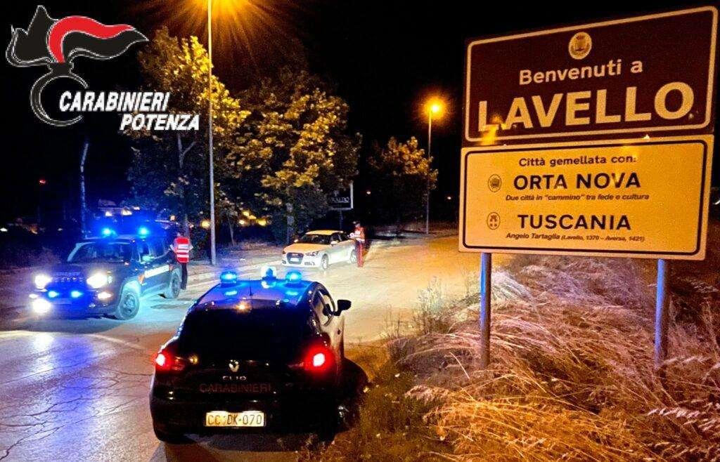 Carabinieri, a Lavello tre arresti e due denunce in una notte