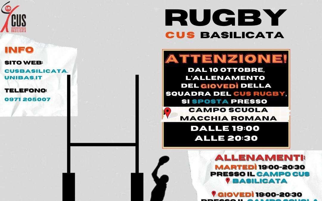 Rugby, il CUS Basilicata riprende gli allenamenti al Campo "Donato Sabia"