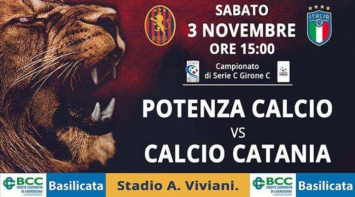 Da domani parte la prevendita per Potenza-Catania