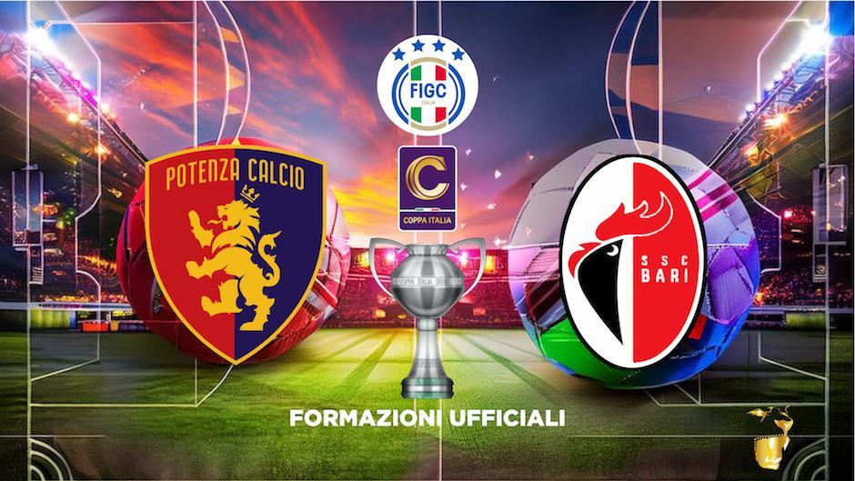 Coppa Italia, Potenza-Bari. Le formazioni ufficiali