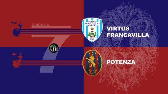 Virtus Francavilla-Potenza, le formazioni ufficiali