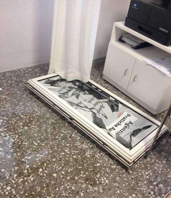 Distrutti gli infissi degli uffici dell'ex dg del Matera Taccogna...