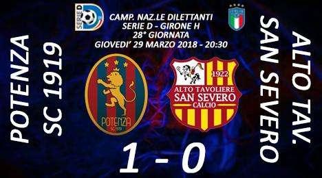 Potenza-San Severo: 1-0... il tabellino del match