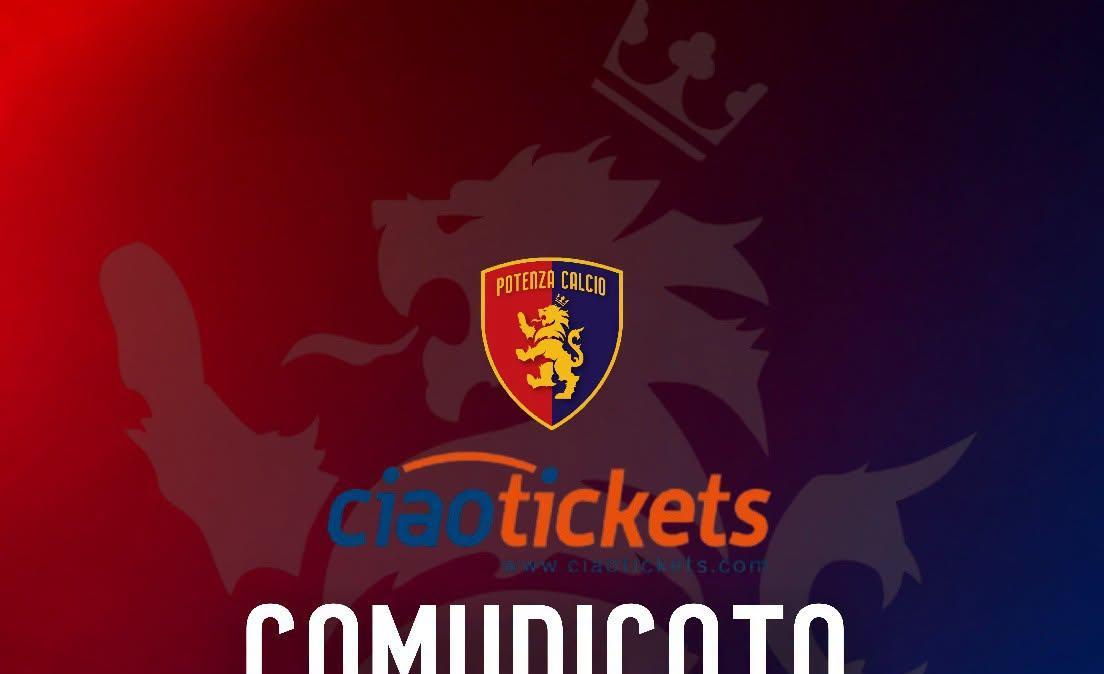 Potenza, il ticketing rossoblù affidato al circuito CiaoTickets
