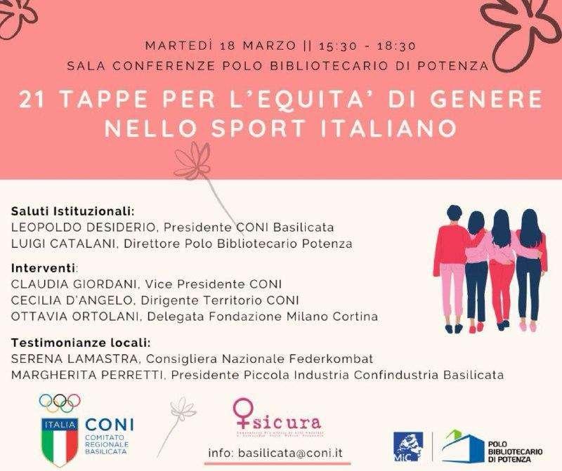 Milano-Cortina 2026, l'equità di genere nello sport italiano fa tappa a Potenza