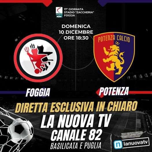 FOGGIA-POTENZA in diretta su La Nuova TV