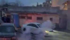 Violenza ad Angri, pietre e petardi contro il pullman del Matera e auto dei tifosi lucani: 2 feriti