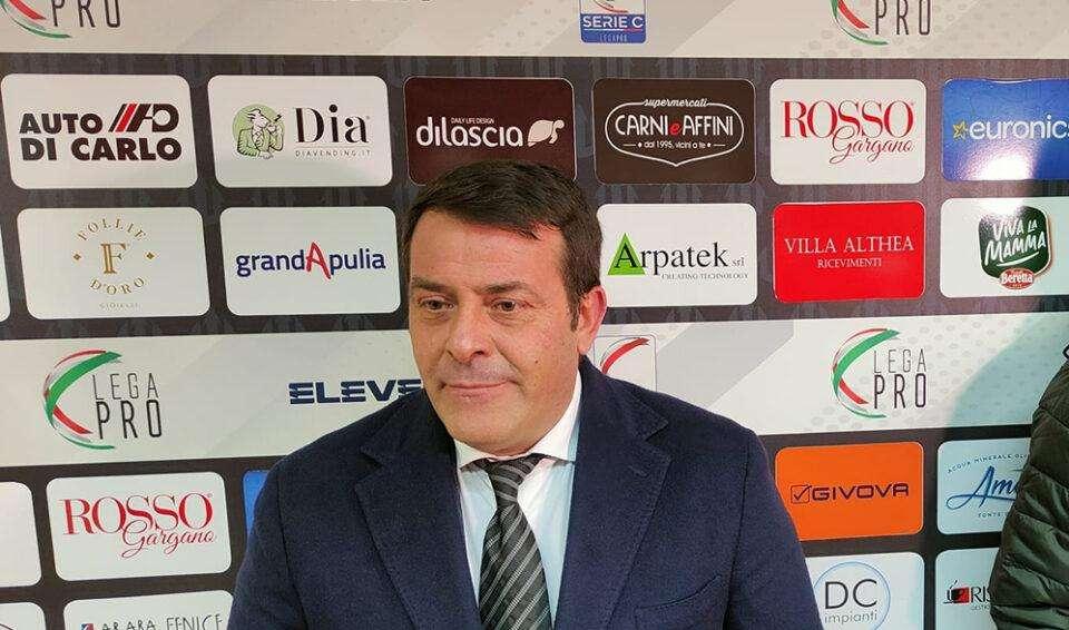 Nicola Canonico presidente Foggia: "Siamo una squadra nuova e ci serve tempo"
