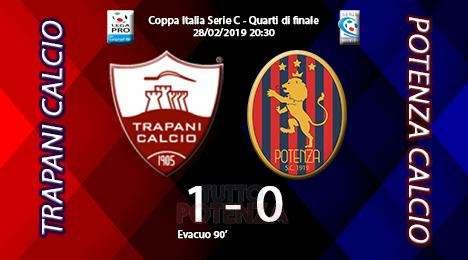 Trapani-Potenza 1-0, il tabellino del match