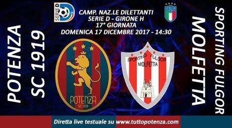 Potenza-Sporting Fulgor in diretta su TuttoPotenza.com