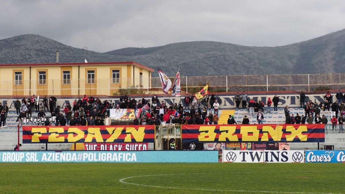 Potenza-Casertana, il dato definitivo del settore ospiti