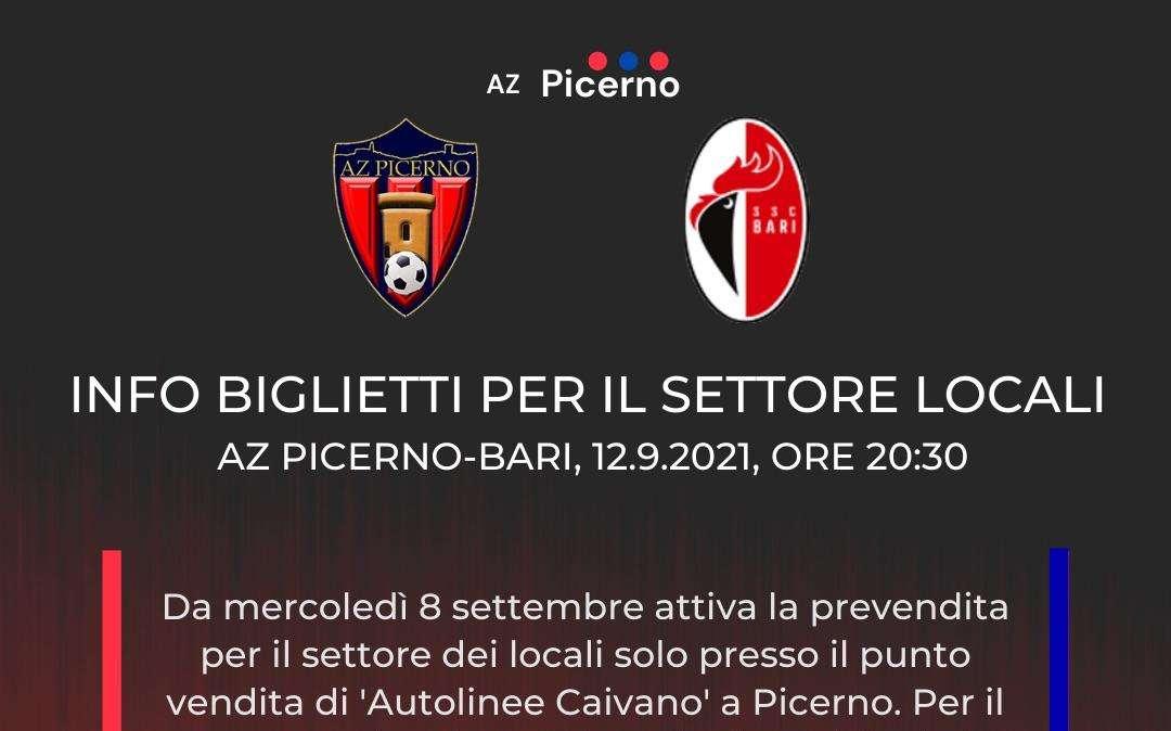 Picerno-Bari, oggi parte la prevendita settore locali