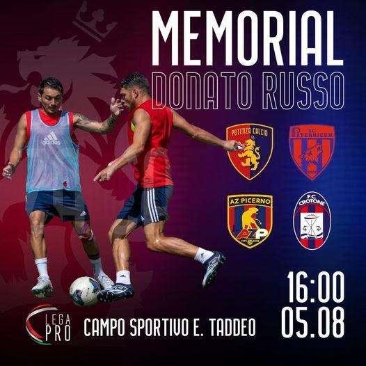 Memorial Donato Russo, il Programma del quadrangolare del 5 agosto