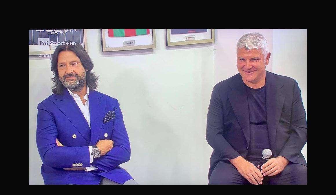 Alla cerimonia di presentazione dei calendari di Serie C per il Potenza presenti il presidente Caiata ed il tecnico Somma