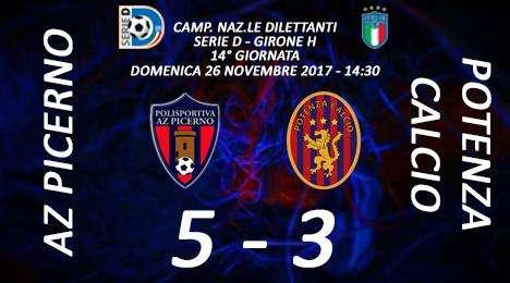 Picerno-Potenza (5-3) - Il tabellino del match