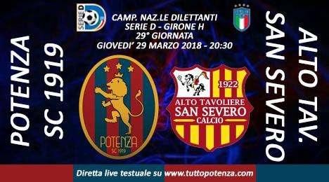 Potenza-San Severo in diretta su TuttoPotenza.com