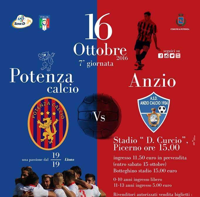 Potenza-Anzio: info biglietti.